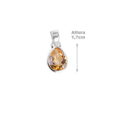 Pingente de Prata com Citrino - 64962