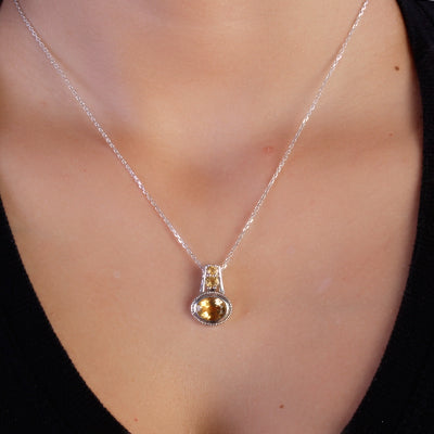 Pingente de Prata com Citrino - 64963