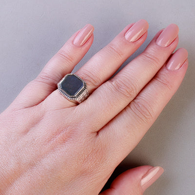 Anel de Prata com Labradorita - 64971