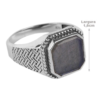 Anel de Prata com Labradorita - 64971