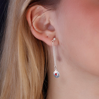 Brinco de Prata Flor - 64979