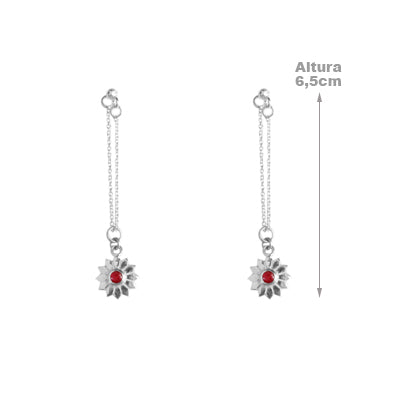 Brinco de Prata Flor - 64979