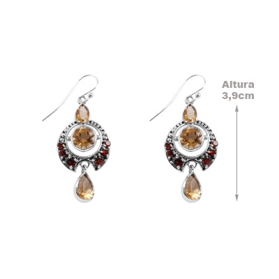 Brinco de Prata com Pedras - 64991