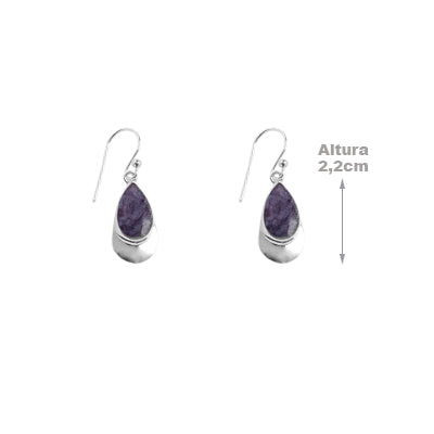 Brinco de Prata com Safira - 64993