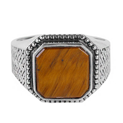 Anel de Prata com Olho de Tigre - 64994