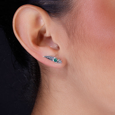 Brinco de Prata Esmeralda (Ear Cuff) - 64996