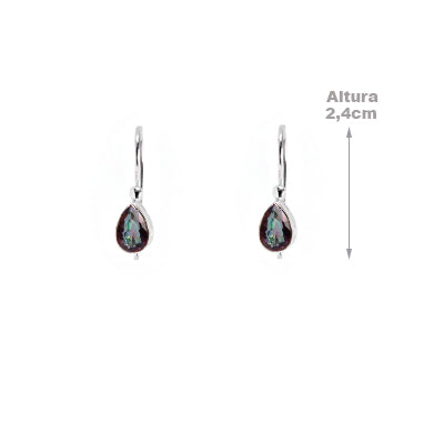 Brinco de Prata com Cristal - 64997