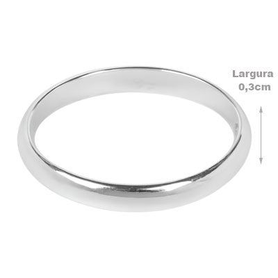 Aliança de Prata Fina - 65002