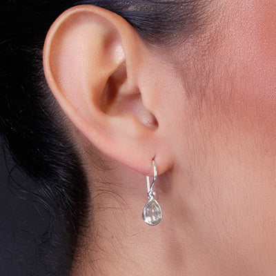 Brinco de Prata com Citrino - 65007