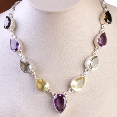 Gargantilha de Prata com Pedras - 65024