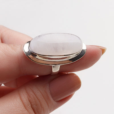 Anel de Prata com Pedra da Lua - 65027