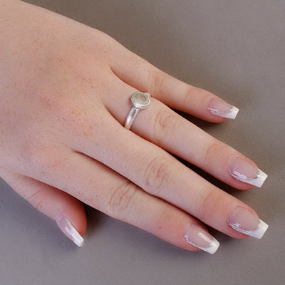 Anel de Prata com Prehnita - 65045