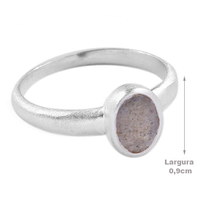 Anel de Prata com Labradorita - 65046