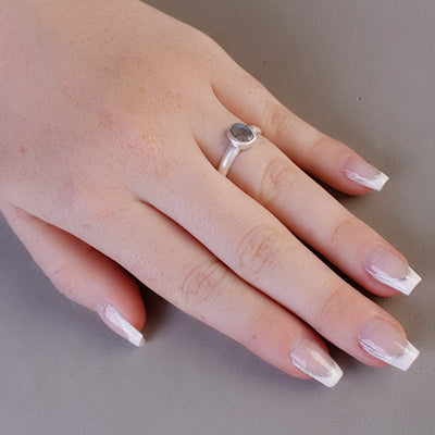 Anel de Prata com Labradorita - 65046