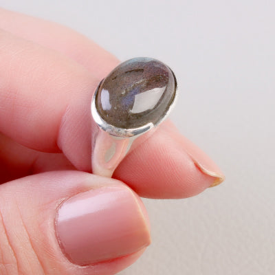 Anel de Prata com Labradorita - 65057