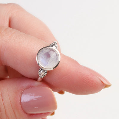 Anel de Prata com Pedra da Lua - 65060