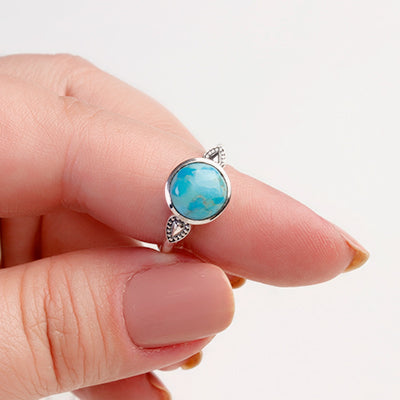 Anel de Prata com Turquesa - 65062