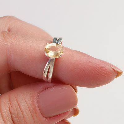 Anel de Prata com Citrino - 65071