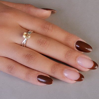 Anel de Prata com Citrino - 65071