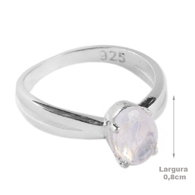 Anel de Prata com Pedra da Lua - 65073