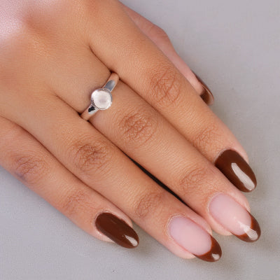 Anel de Prata com Pedra da Lua - 65087