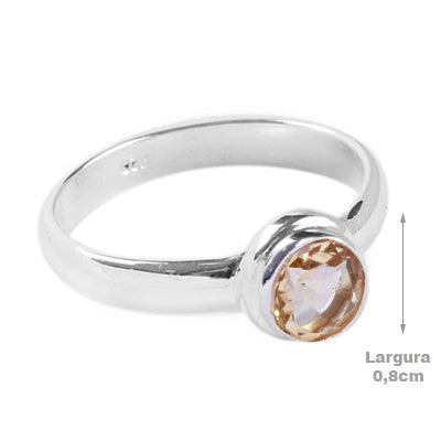 Anel de Prata com Citrino - 65091