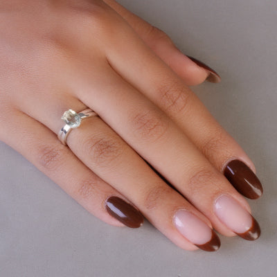 Anel de Prata com Citrino - 65106