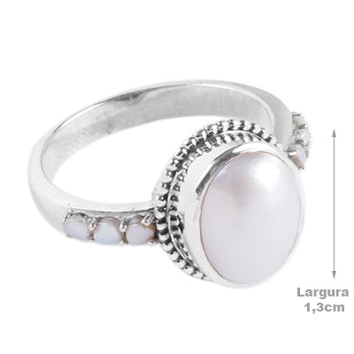 Anel de Prata com Pérola - 65107
