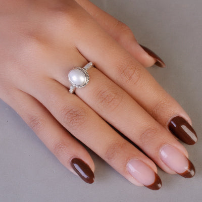 Anel de Prata com Pérola - 65107