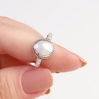 Anel de Prata com Pérola - 65107