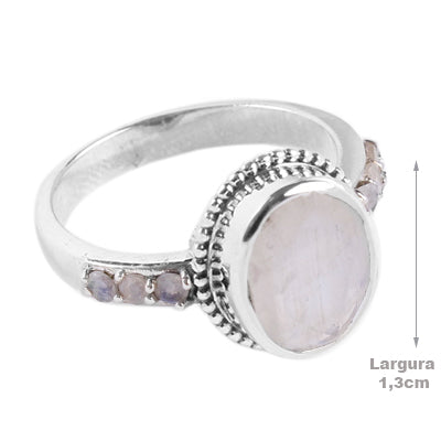 Anel de Prata com Pedra da Lua - 65108