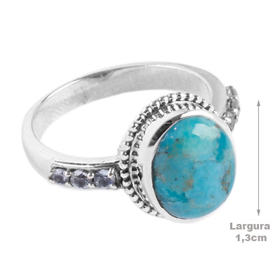 Anel de Prata com Pedras - 65114