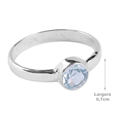 Anel de Prata com Topázio - 65119