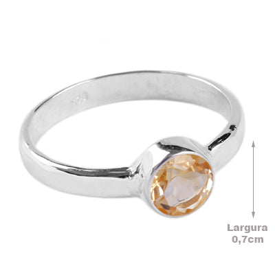 Anel de Prata com Citrino - 65121