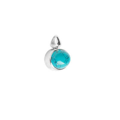 Pingente de Prata com Turquesa - 65127