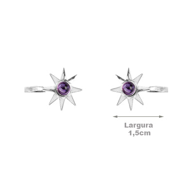 Piercing de Prata Pressão para Orelha - 65146