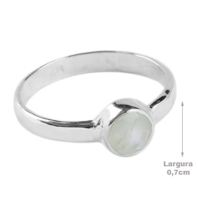 Anel de Prata com Prehnita - 65133