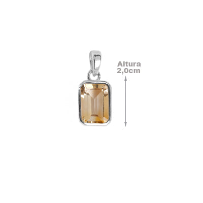 Pingente de Prata com Citrino - 65136
