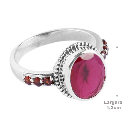 Anel de Prata com Pedras - 65141