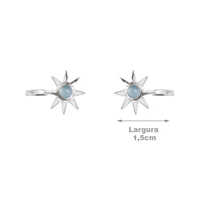 Piercing de Prata Pressão para Orelha - 65145