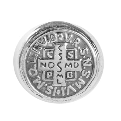 Anel de Prata São Bento - 65170
