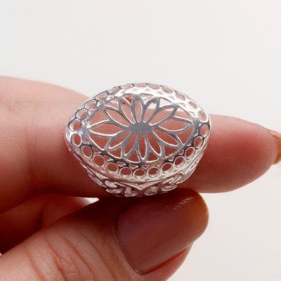 Anel de Prata Flor - 65171