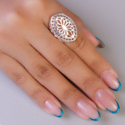 Anel de Prata Flor - 65171