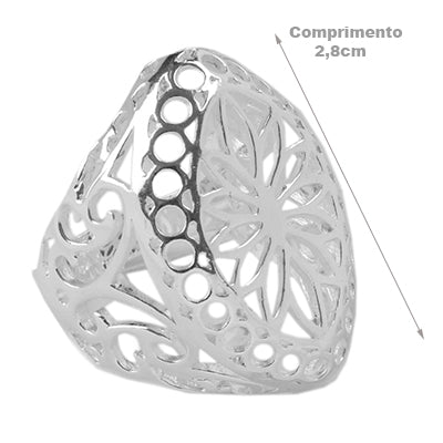 Anel de Prata Flor - 65171