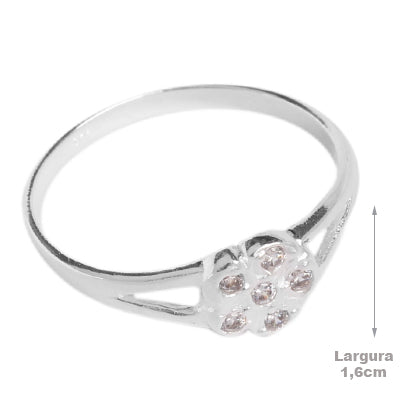 Anel de Prata Flor - 65175