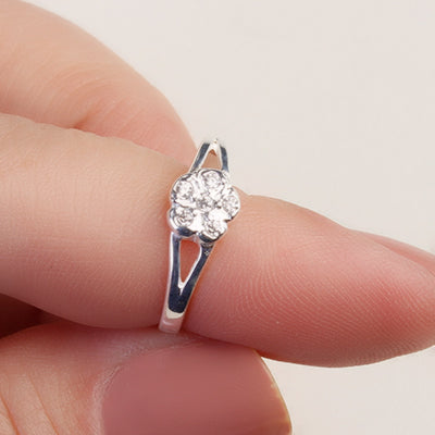 Anel de Prata Flor - 65175