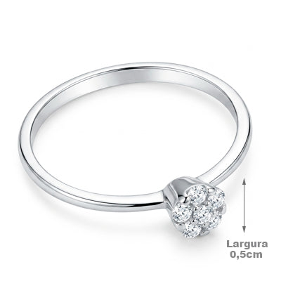 Anel de Prata Flor - 65176