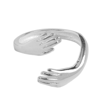 Anel de Prata Abraço - 65177