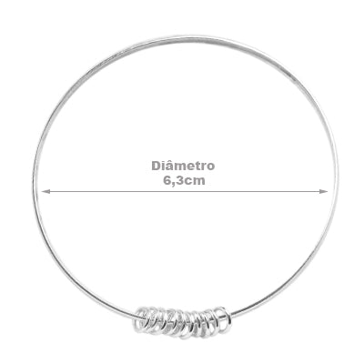 Bracelete de Prata com Argolinhas - 65187