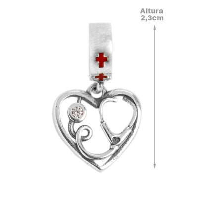 Berloque de Prata Estetoscópio - 65193